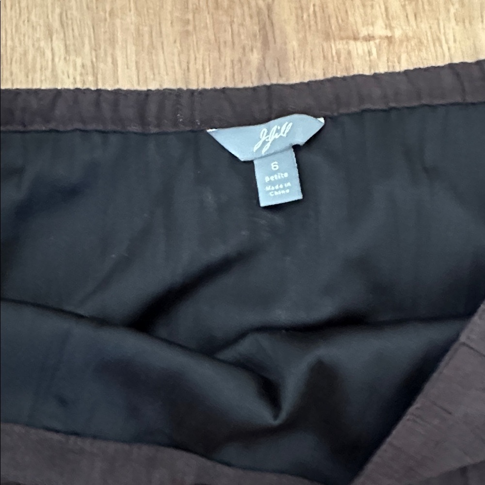 J. Jill Textured Faux-Suede Brown Midi‎ Skirt - Picture 2 of 6